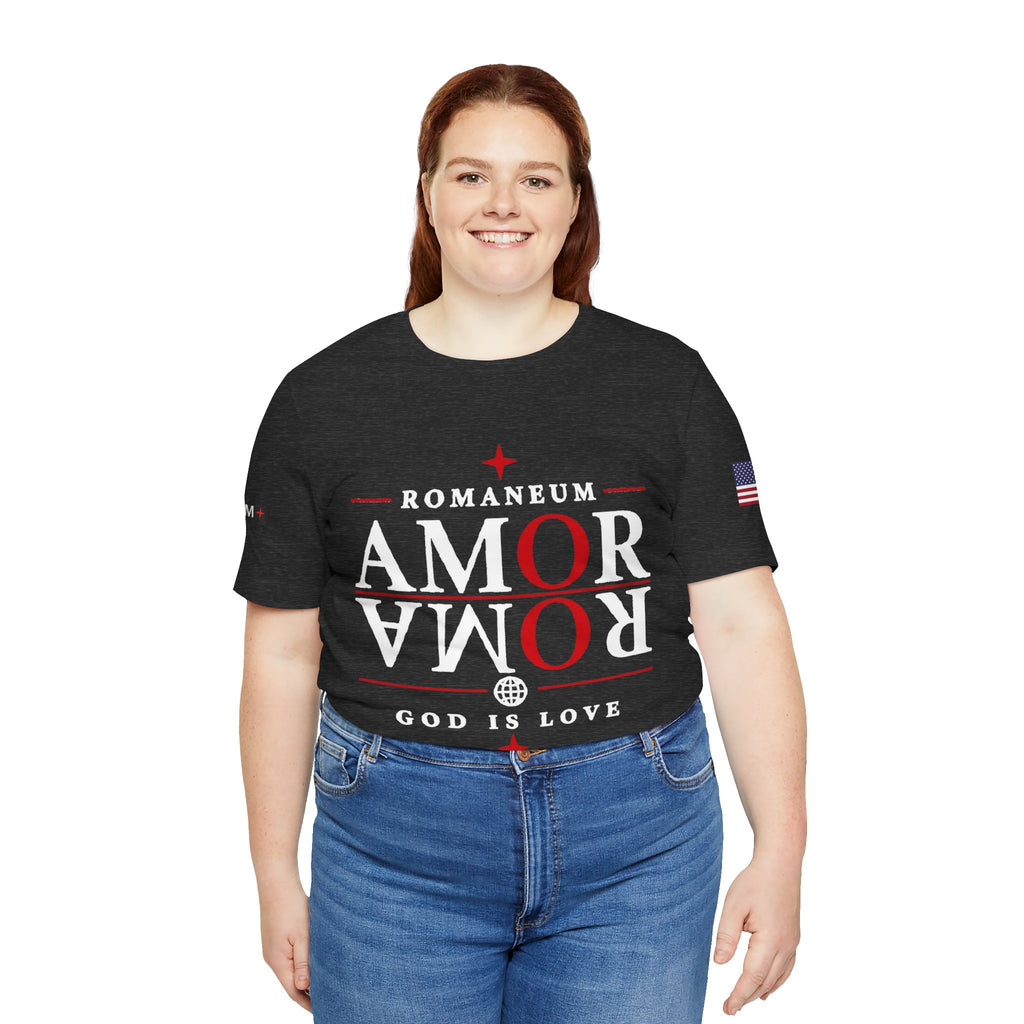 Romaneum 'AMOR/ROMA' God Is Love Graphic Tee