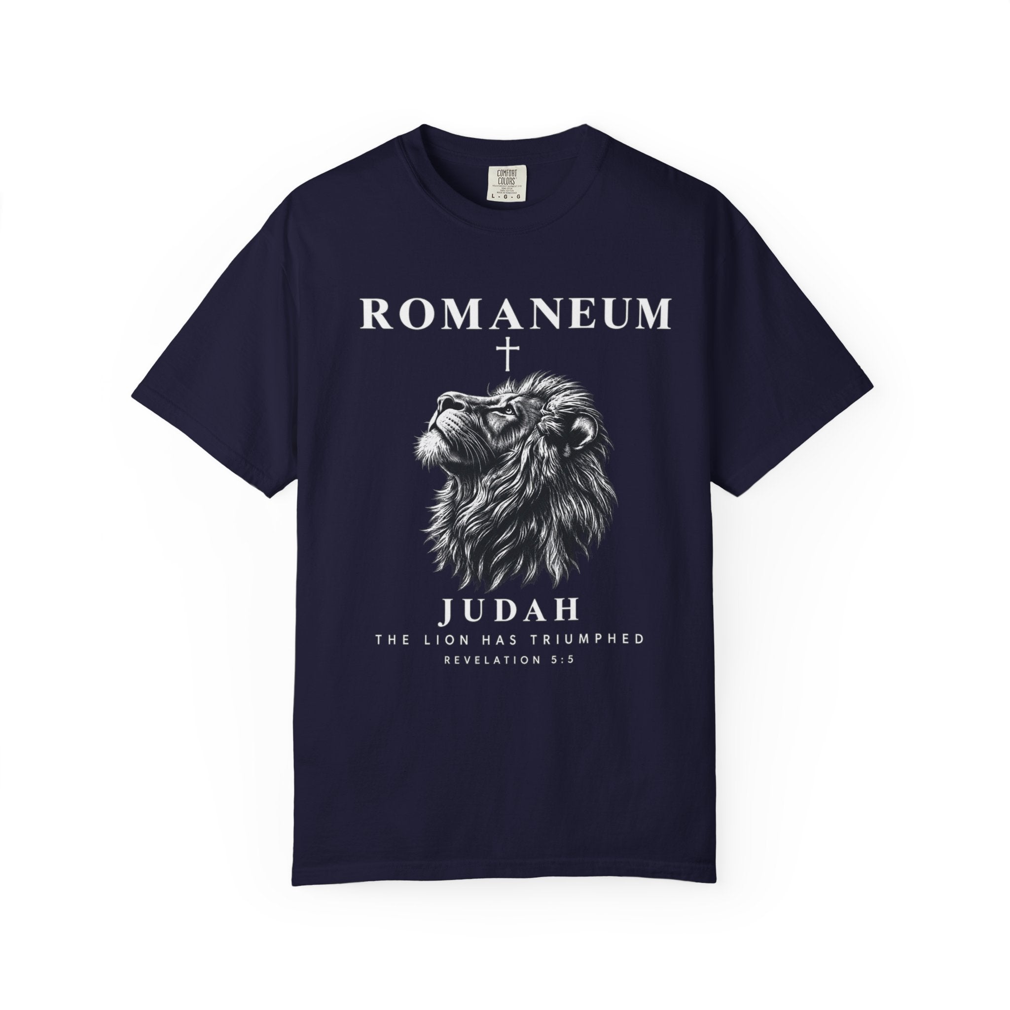 Romaneum Judah Lion T-Shirt — "The Lion Has Triumphed" Christian Tee