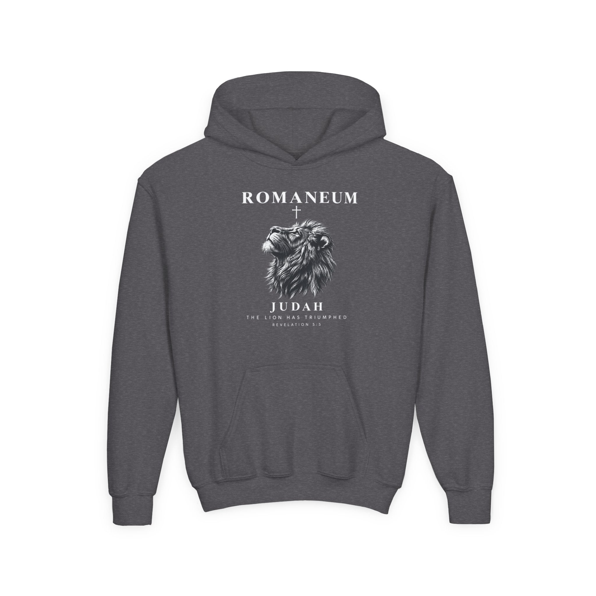 Romaneum Judah Lion Hoodie — Youth Graphic Sweatshirt