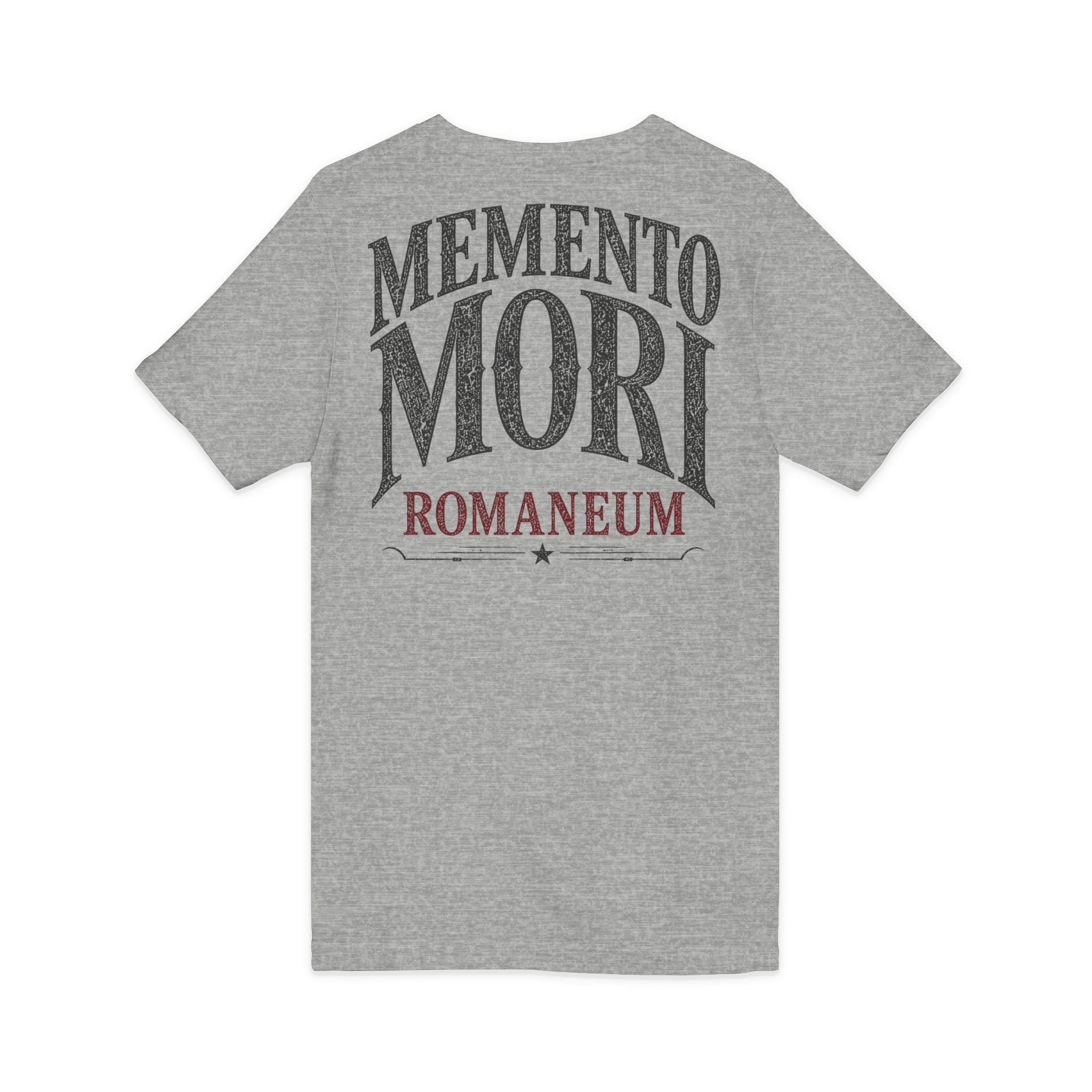 Memento Mori V-Neck Tee — Romaneum Skull Graphic Shirt
