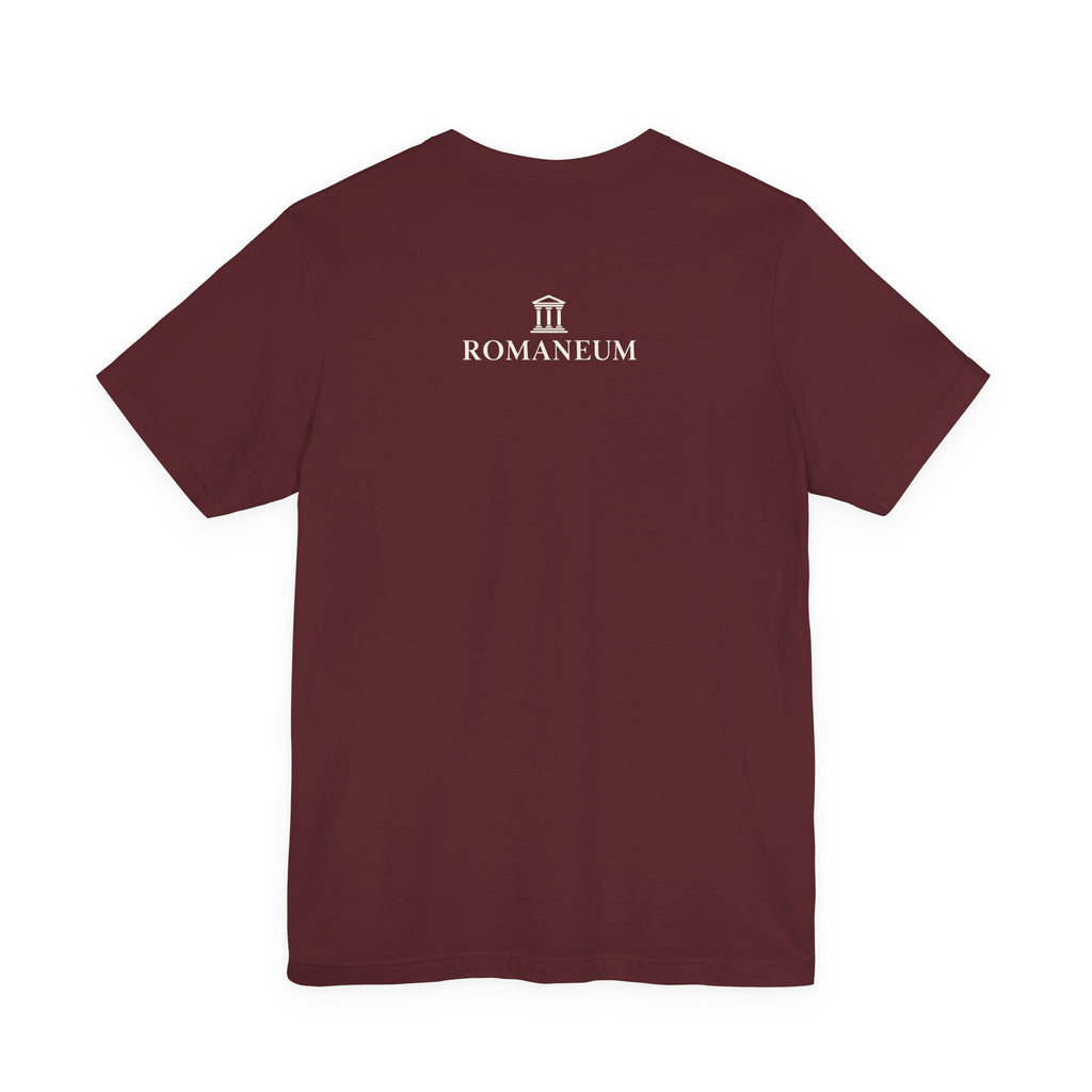 Romaneum Classic Logo T‑Shirt — Minimal Roman Architecture Tee