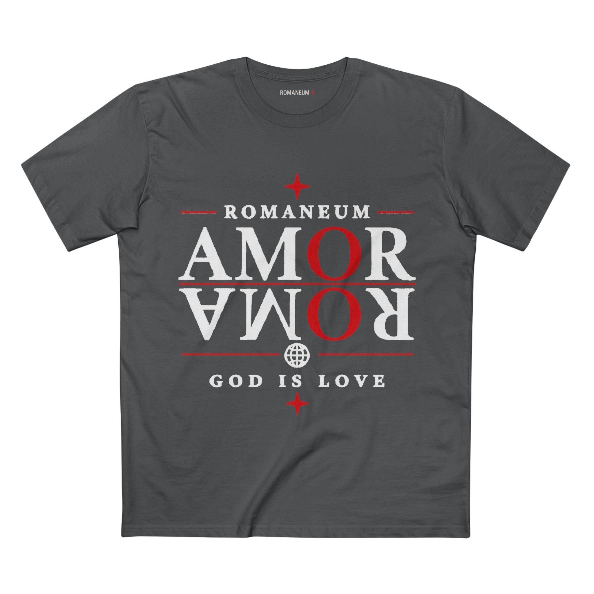 Romaneum AMOR/ROMA Tee — God Is Love Christian T‑Shirt
