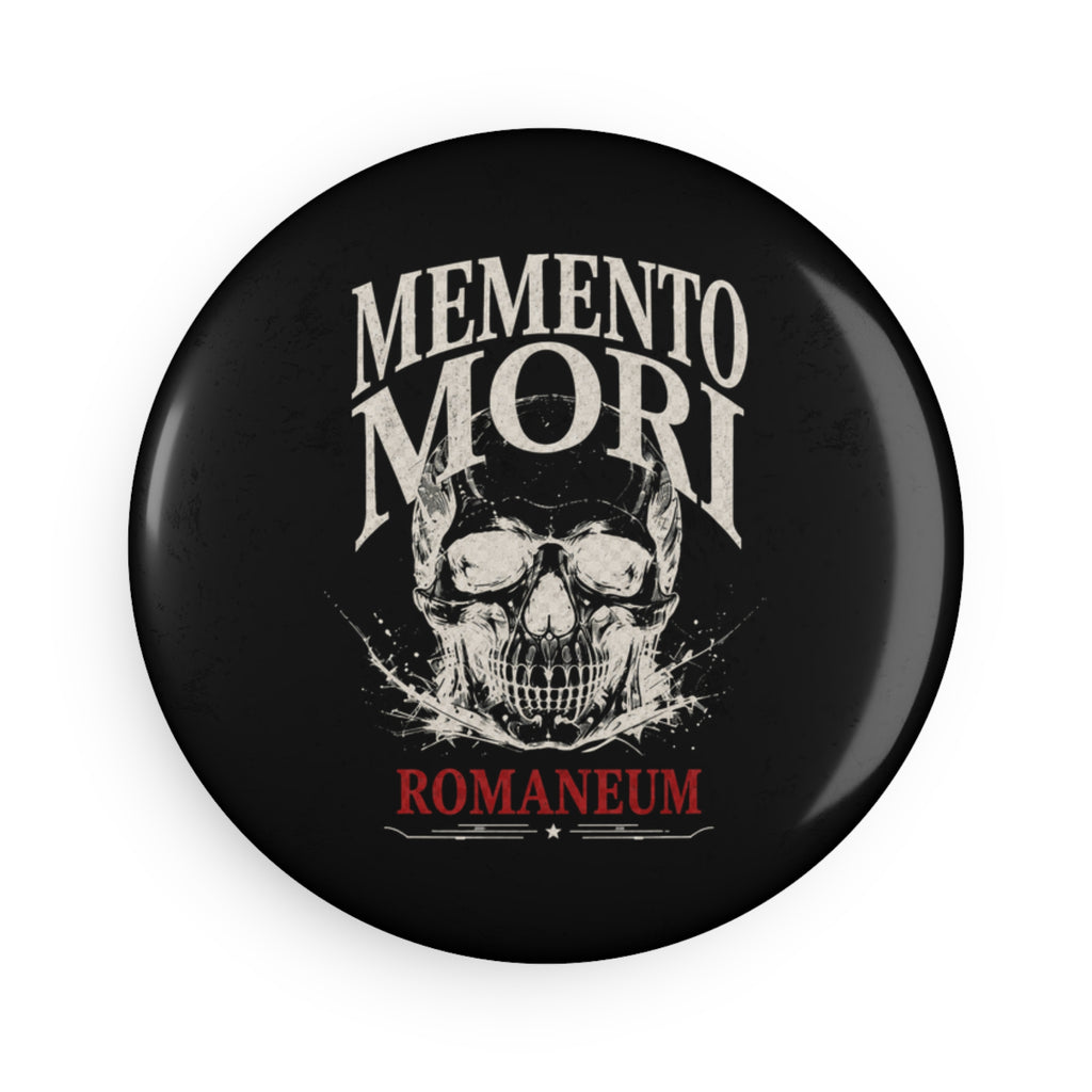 Memento Mori Skull Round Magnet – Romaneum Gothic Fridge Magnet