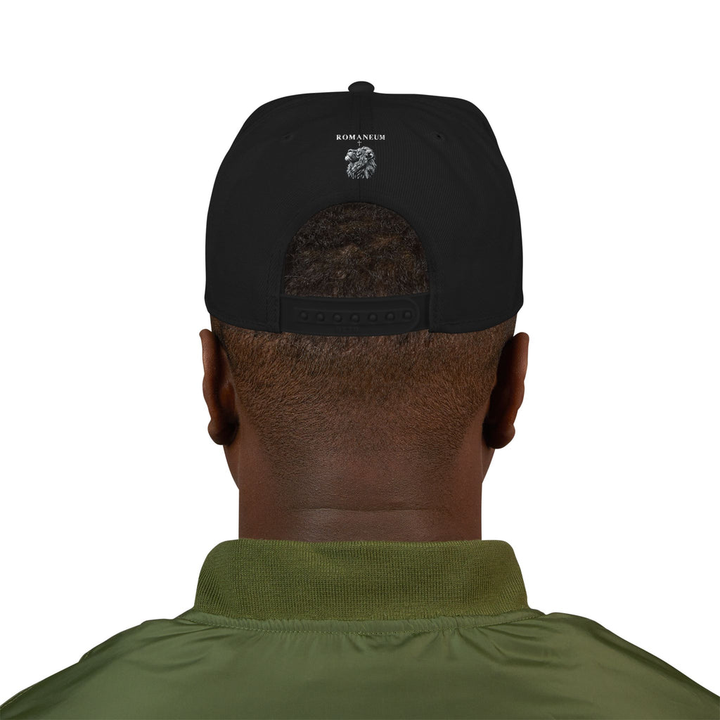 Embroidered Crystal Cross Snapback Hat