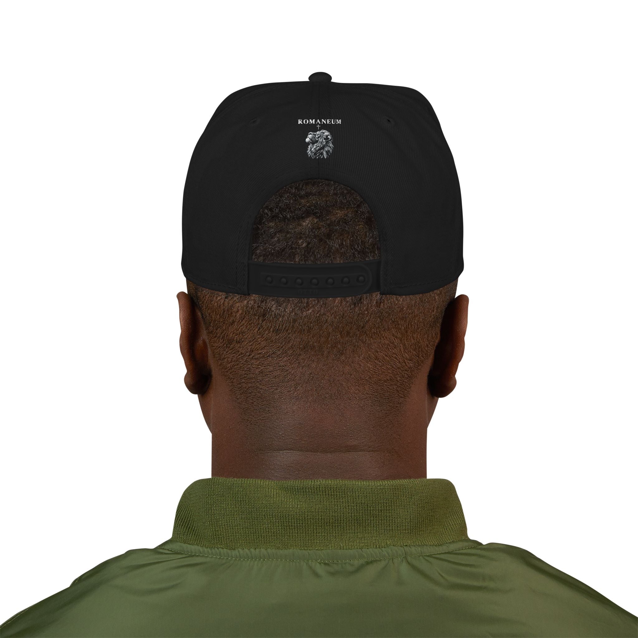 Embroidered Crystal Cross Snapback Hat