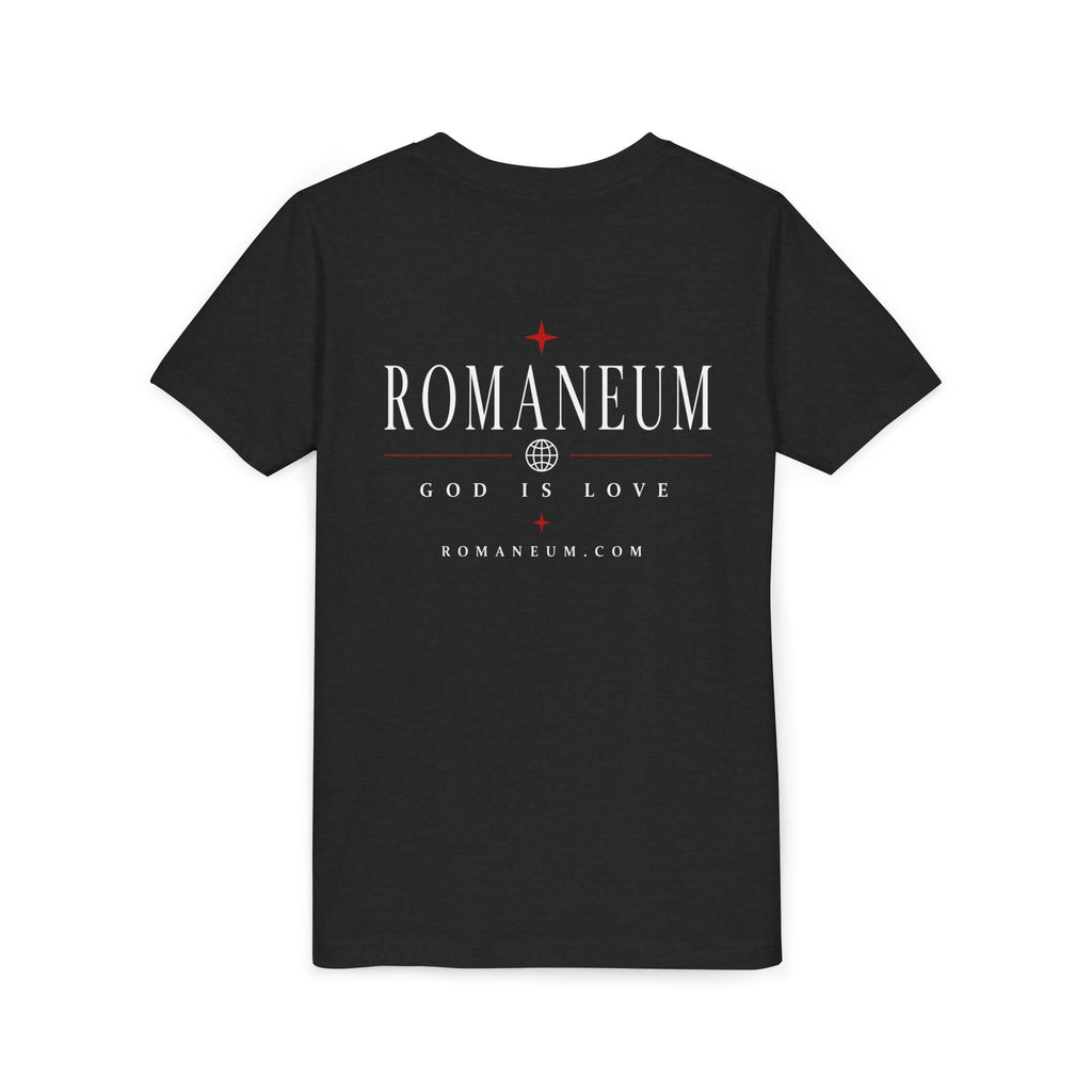 Youth Tee — ROMANEUM “AMOR / ROMA” God Is Love Graphic