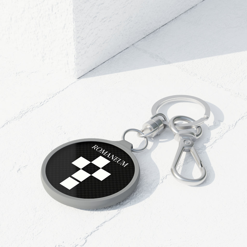 Keyring Tag — Romanum Cross Black Keychain