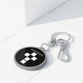 Keyring Tag — Romanum Cross Black Keychain