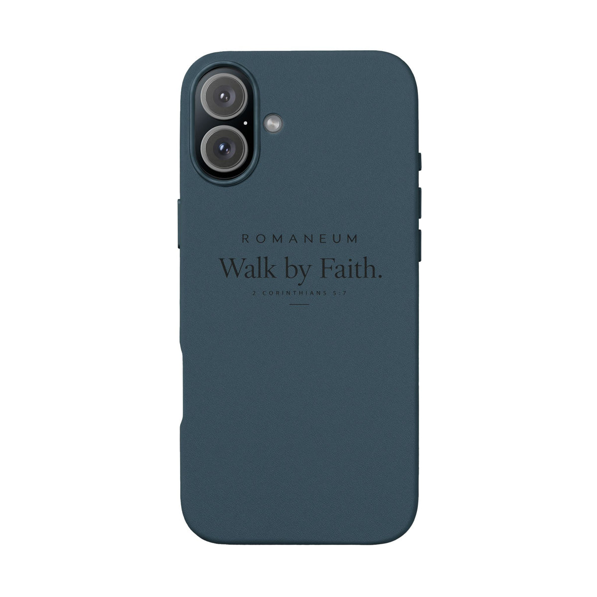 Engraved PU Leather Phone Case — ‘Walk by Faith’