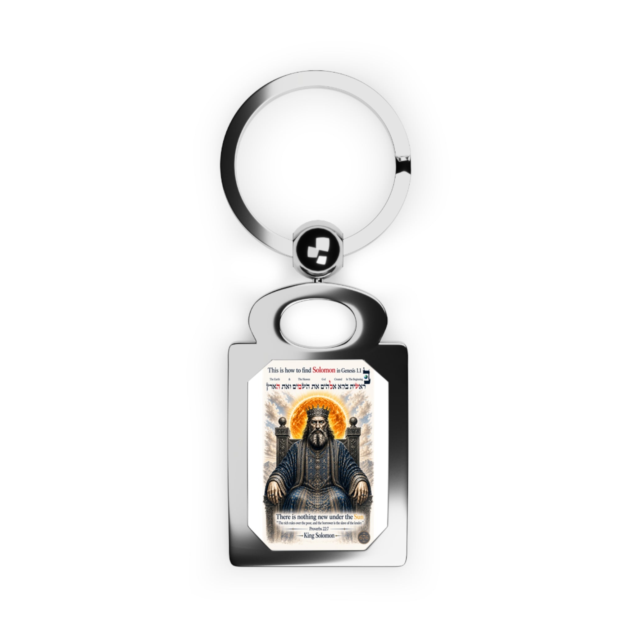 Rectangular Photo Keyring — Religious Guardian Image Keychain