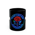 Think Like God Rose Mug — Romaneum Gothic Cross Black Coffee Cup