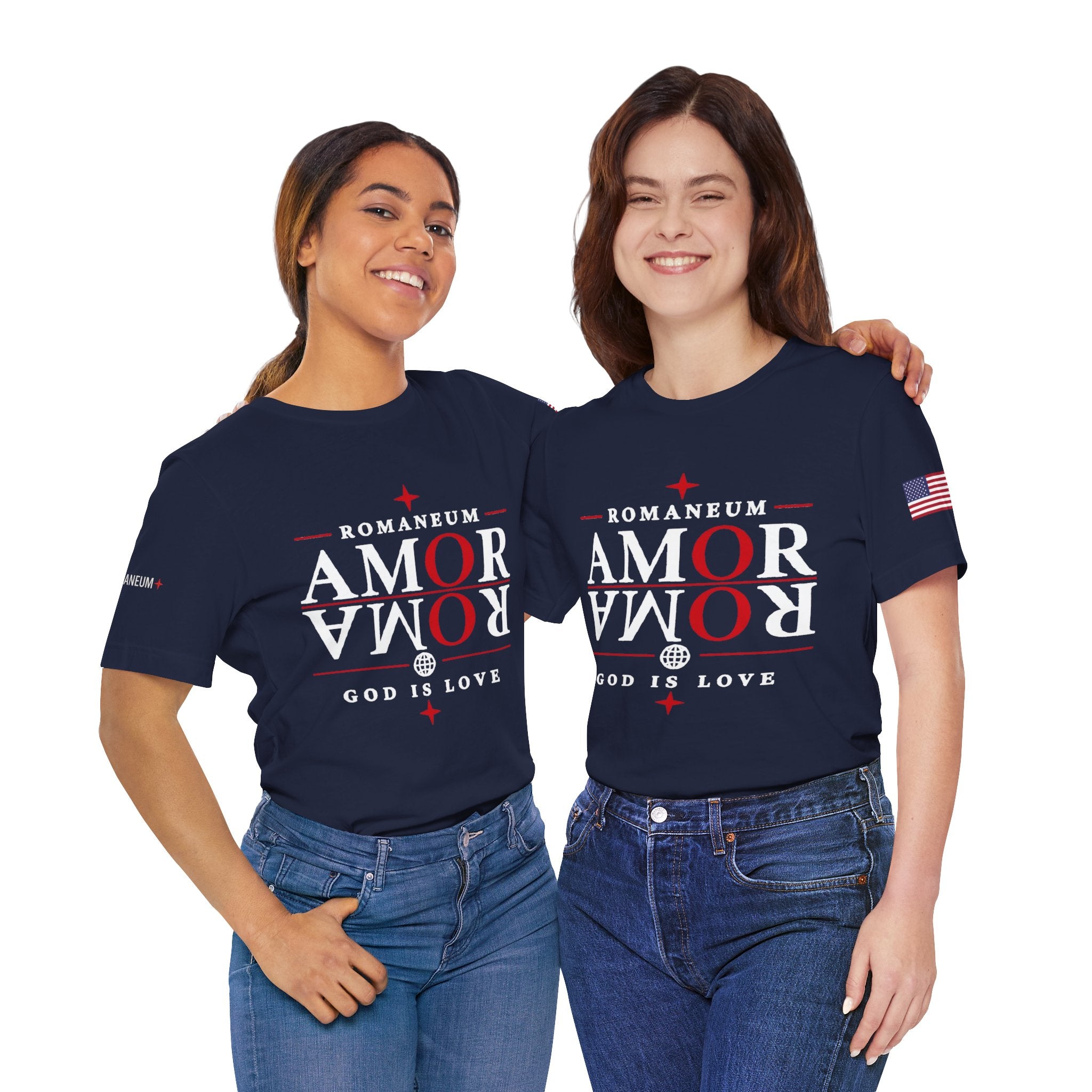 Romaneum 'AMOR/ROMA' God Is Love Graphic Tee