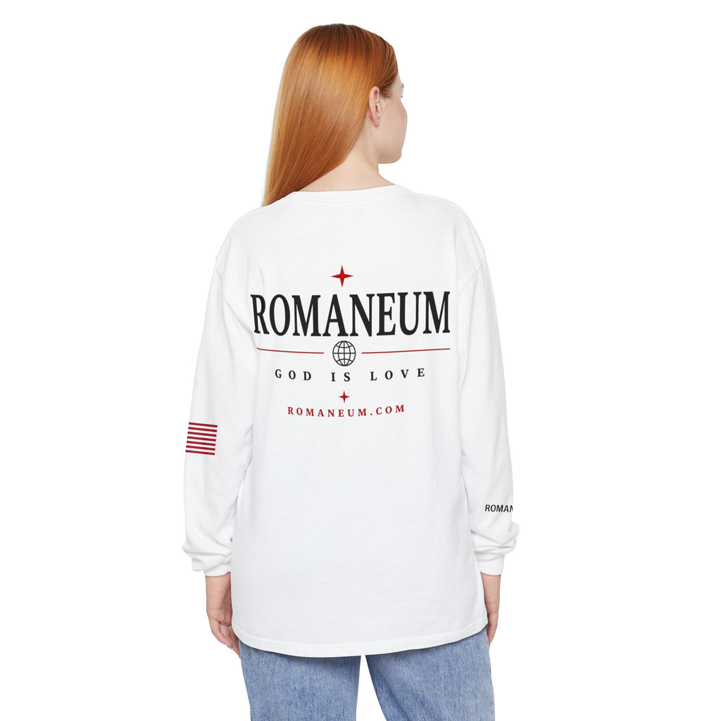 Romaneum "AMOR/ROMA" Long Sleeve Tee — God Is Love Graphic Shirt