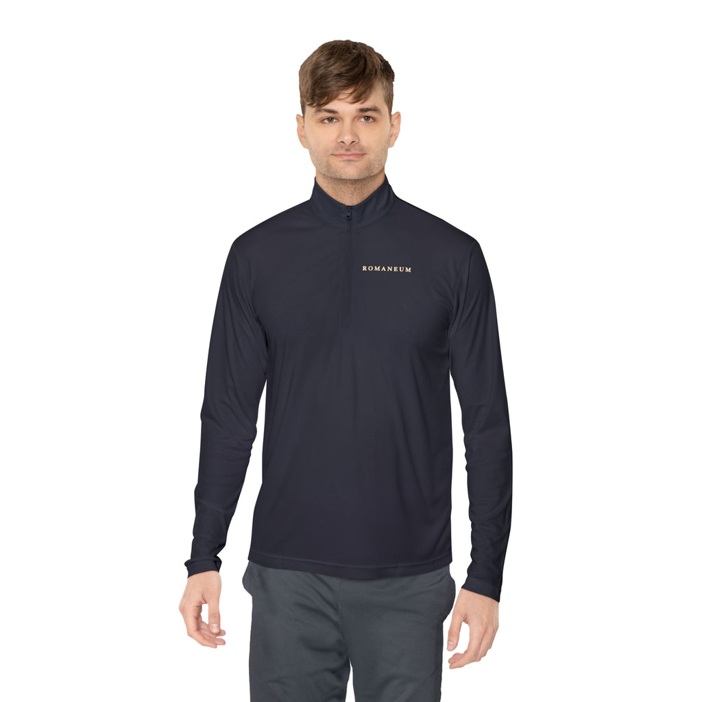 Quarter-Zip Pullover — Retro 'Conquerors Romaneum' Vintage Roman Graphic