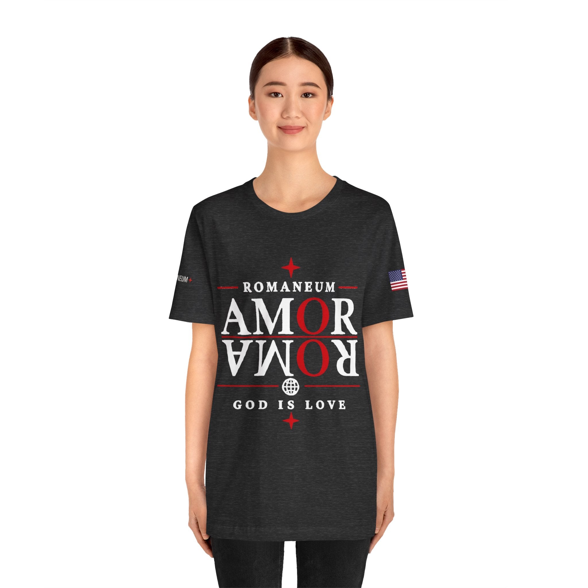 Romaneum 'AMOR/ROMA' God Is Love Graphic Tee