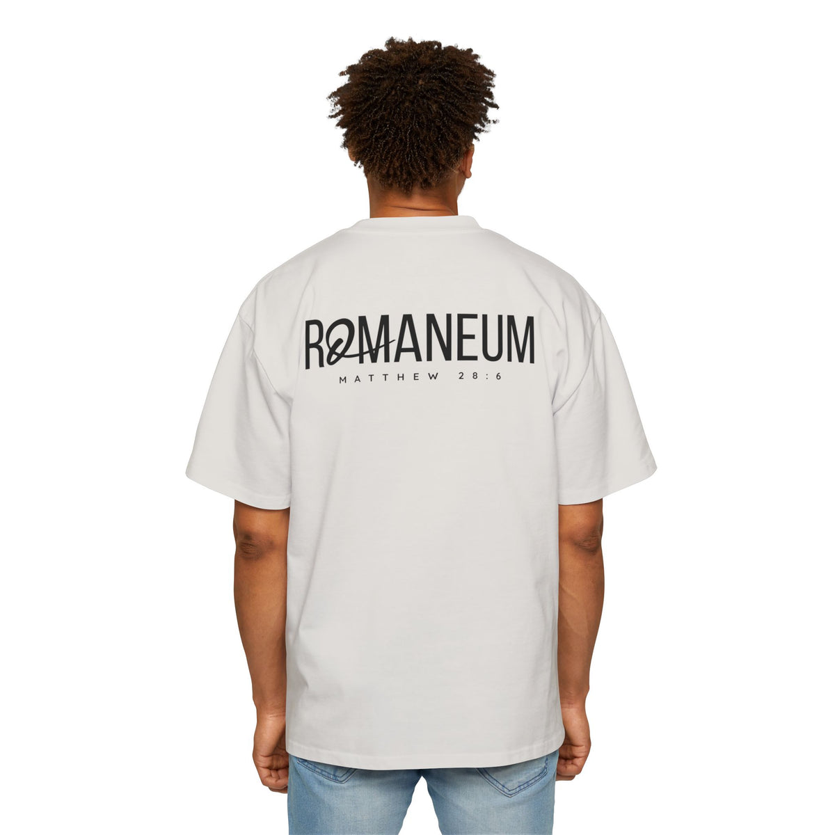 He Is Risen Christian Tee — Romaneum Matthew 28:6 Easter T‑Shirt