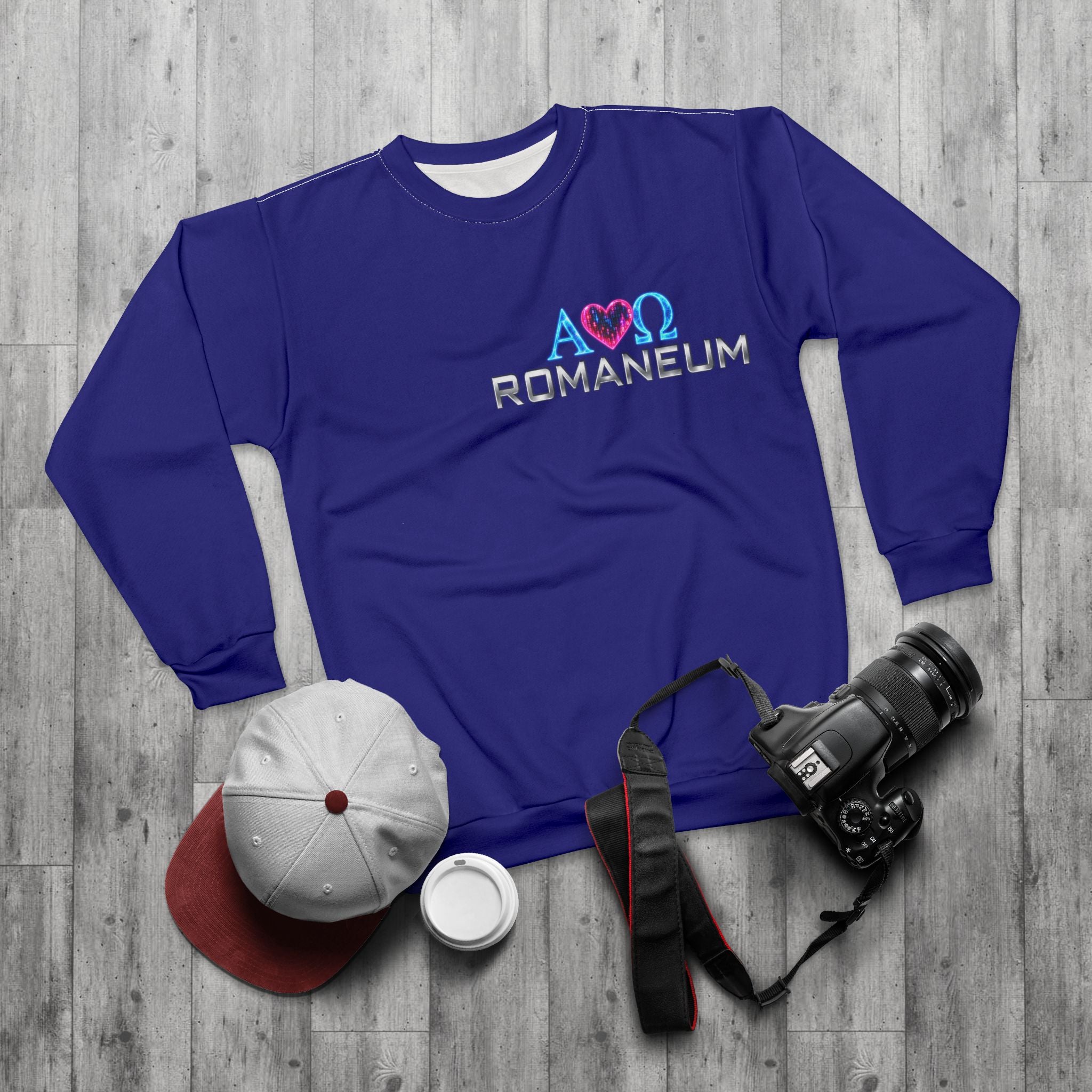 Roman/Christian Sweatshirt - 'AΩ ROMANEUM - God Is Love 1 John 4:8' Crewneck