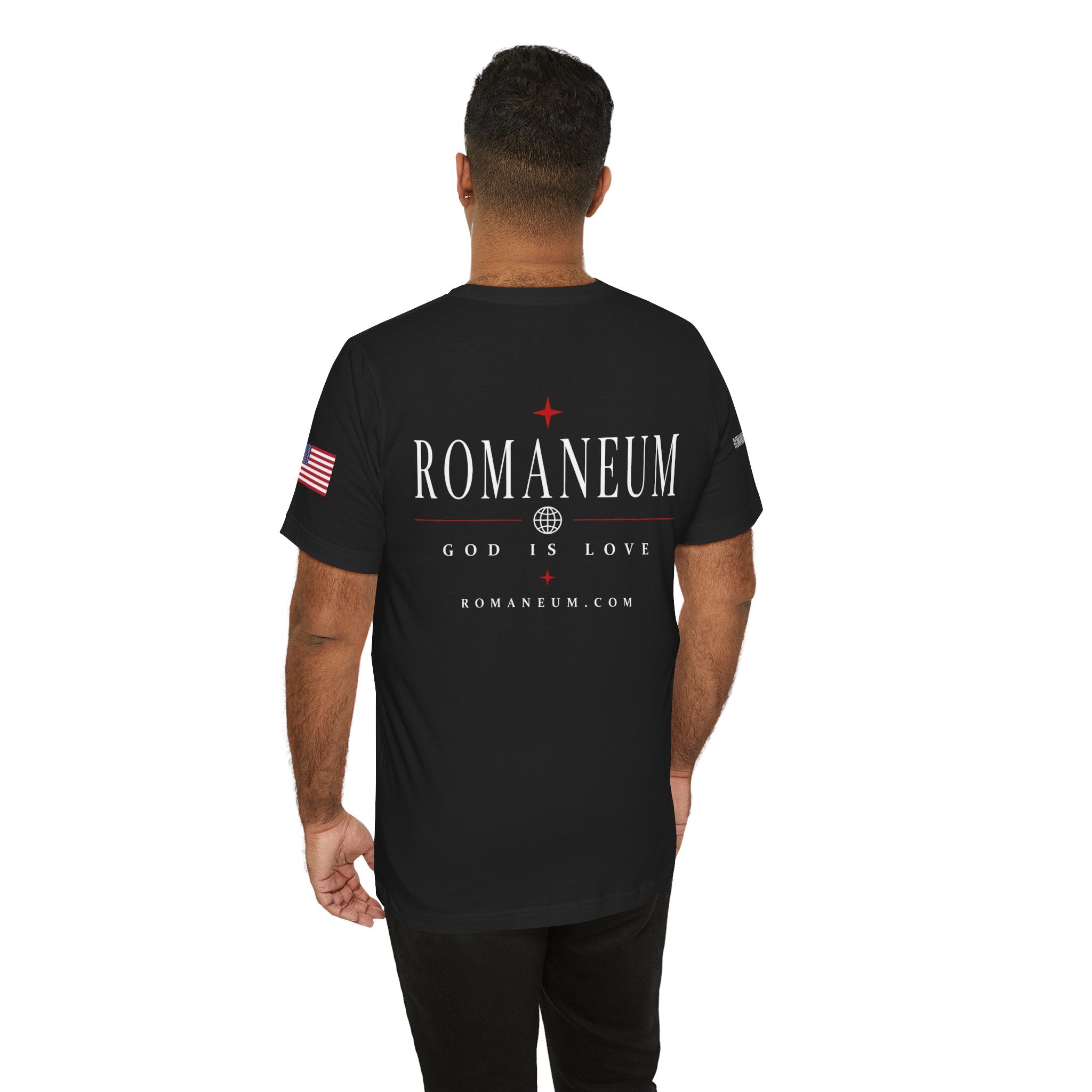 Romaneum 'AMOR/ROMA' God Is Love Graphic Tee