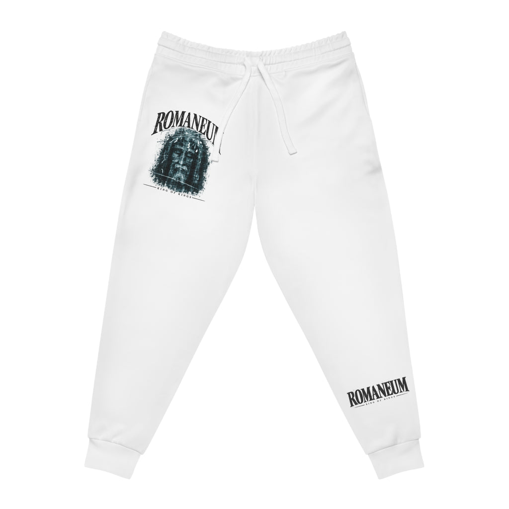 Romaneum Graphic Joggers — Gothic Lion Logo Athletic Sweatpants
