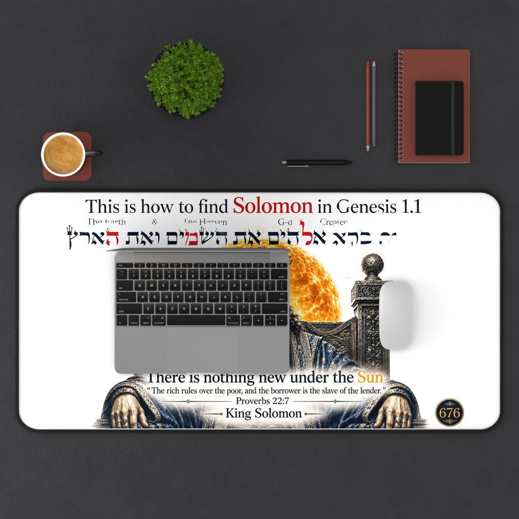 Solomon Desk Mat — King Solomon Quote Mousepad with Biblical Design