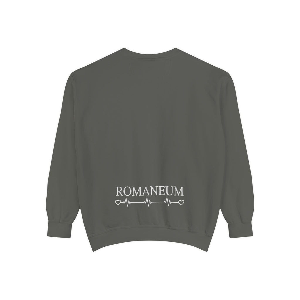 Alpha Omega Heart design sweatshirt | God is Love 1 John 4:8 RomanEum