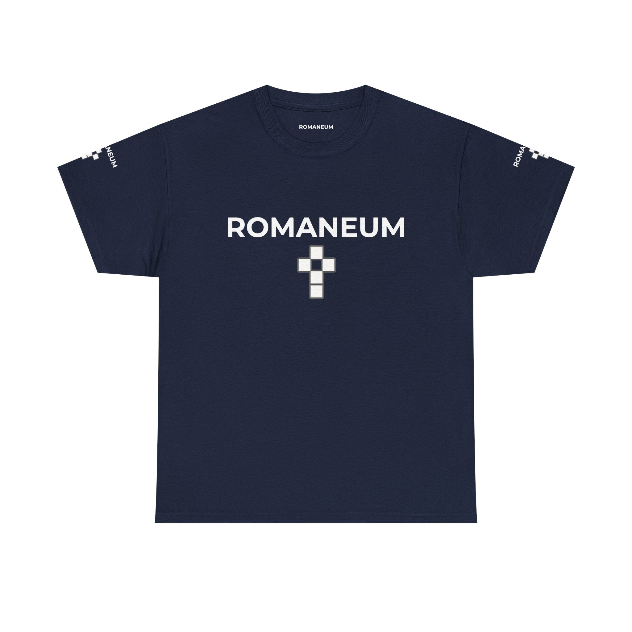 Romaneum Logo T‑Shirt — Minimalist Church Cross Tee