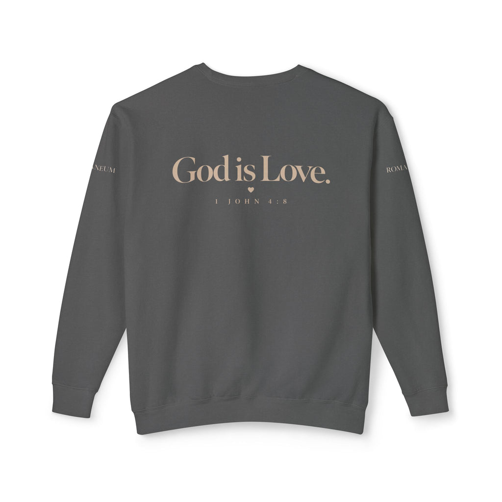 Romaneum Crewneck Sweatshirt — "To Live Is Christ" / "God Is Love"