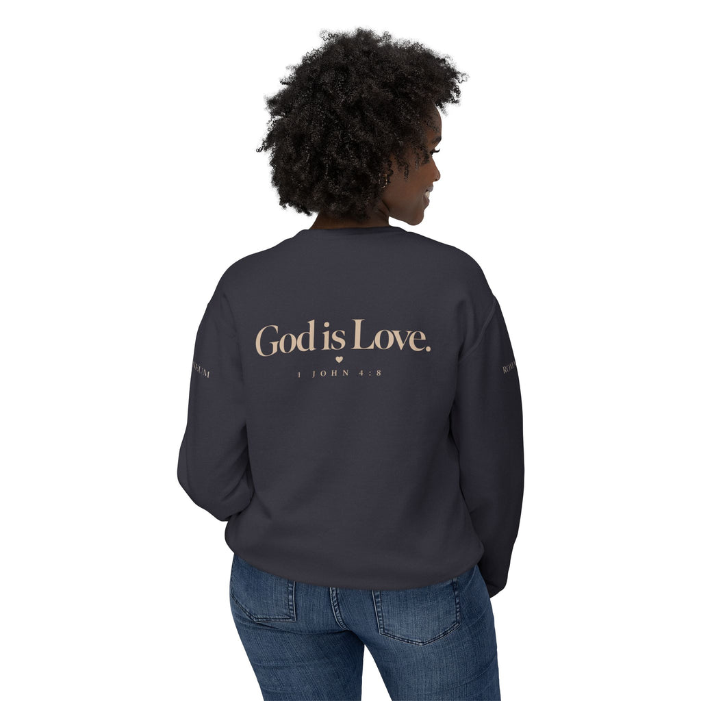 Romaneum Crewneck Sweatshirt — "To Live Is Christ" / "God Is Love"