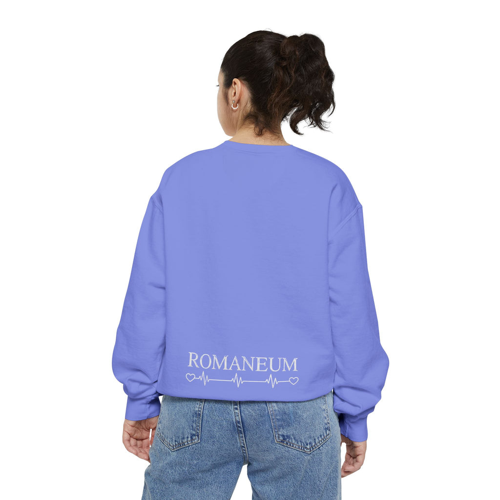 Alpha Omega Heart design sweatshirt | God is Love 1 John 4:8 RomanEum