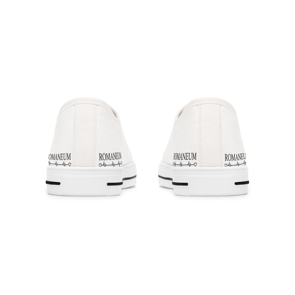 Alpha Omega Heart design Women's Low Top Sneakers | Christian faith love symbol