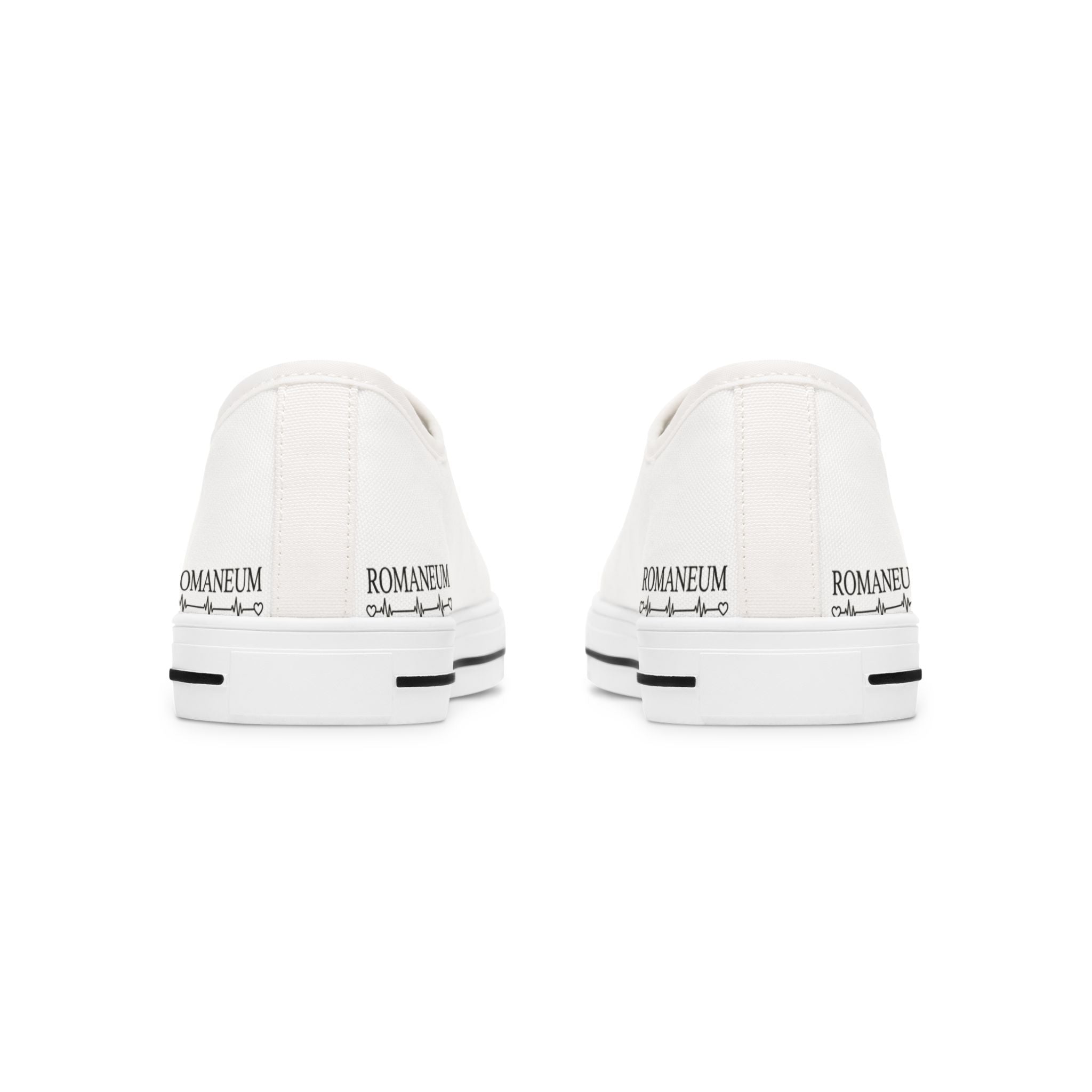 Alpha Omega Heart design Women's Low Top Sneakers | Christian faith love symbol