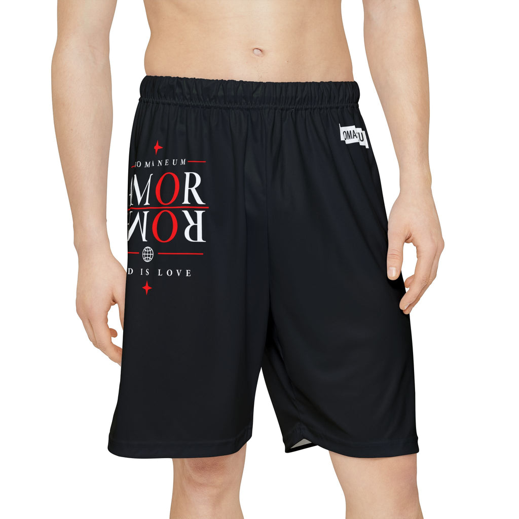 Sports Shorts — 'AMOR' Bold Graphic Athletic Shorts
