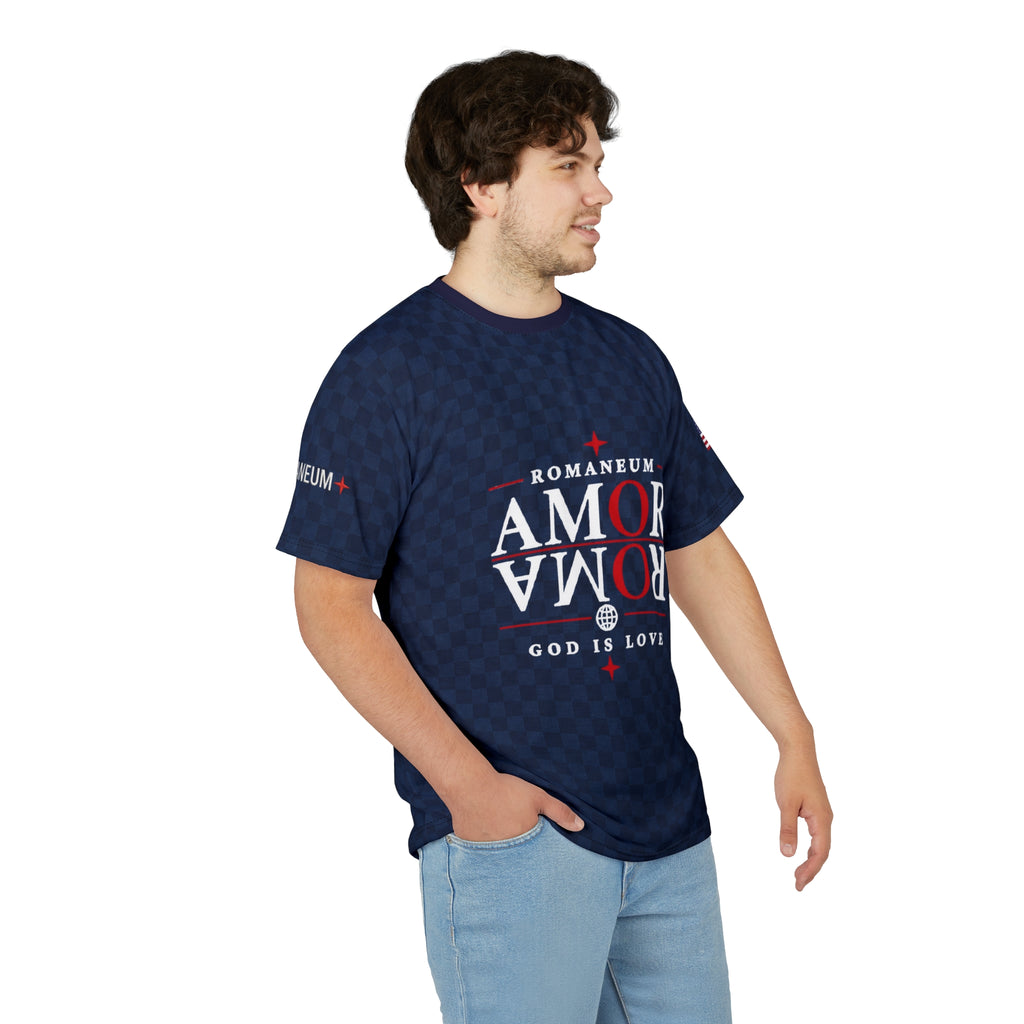 Romaneum AMOR ROMA Navy All-Over Tee