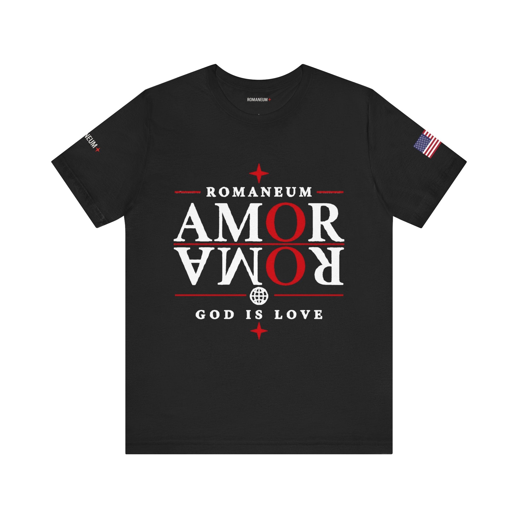 Romaneum 'AMOR/ROMA' God Is Love Graphic Tee