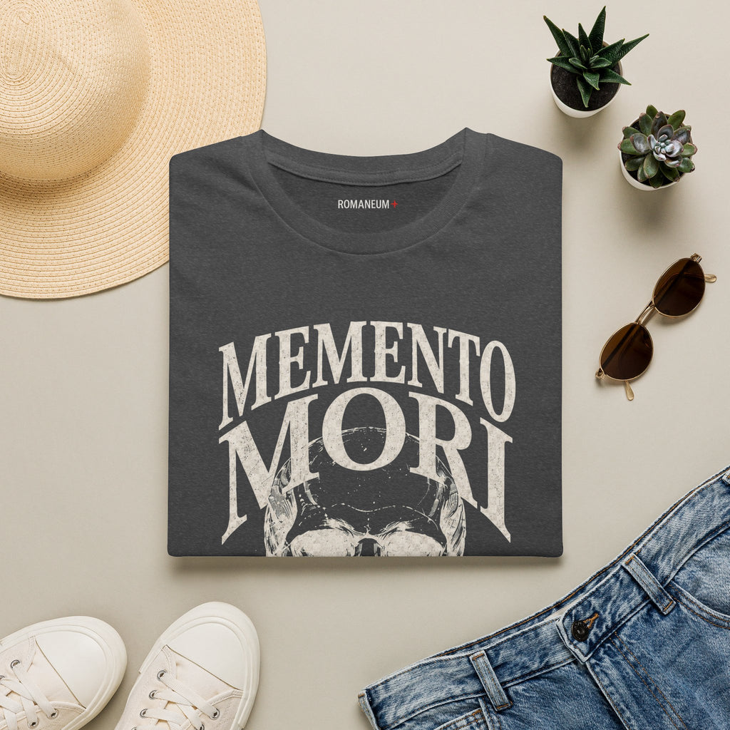 Memento Mori Skull T-Shirt — Gothic Reminder Tee with Romaneum Skull Design