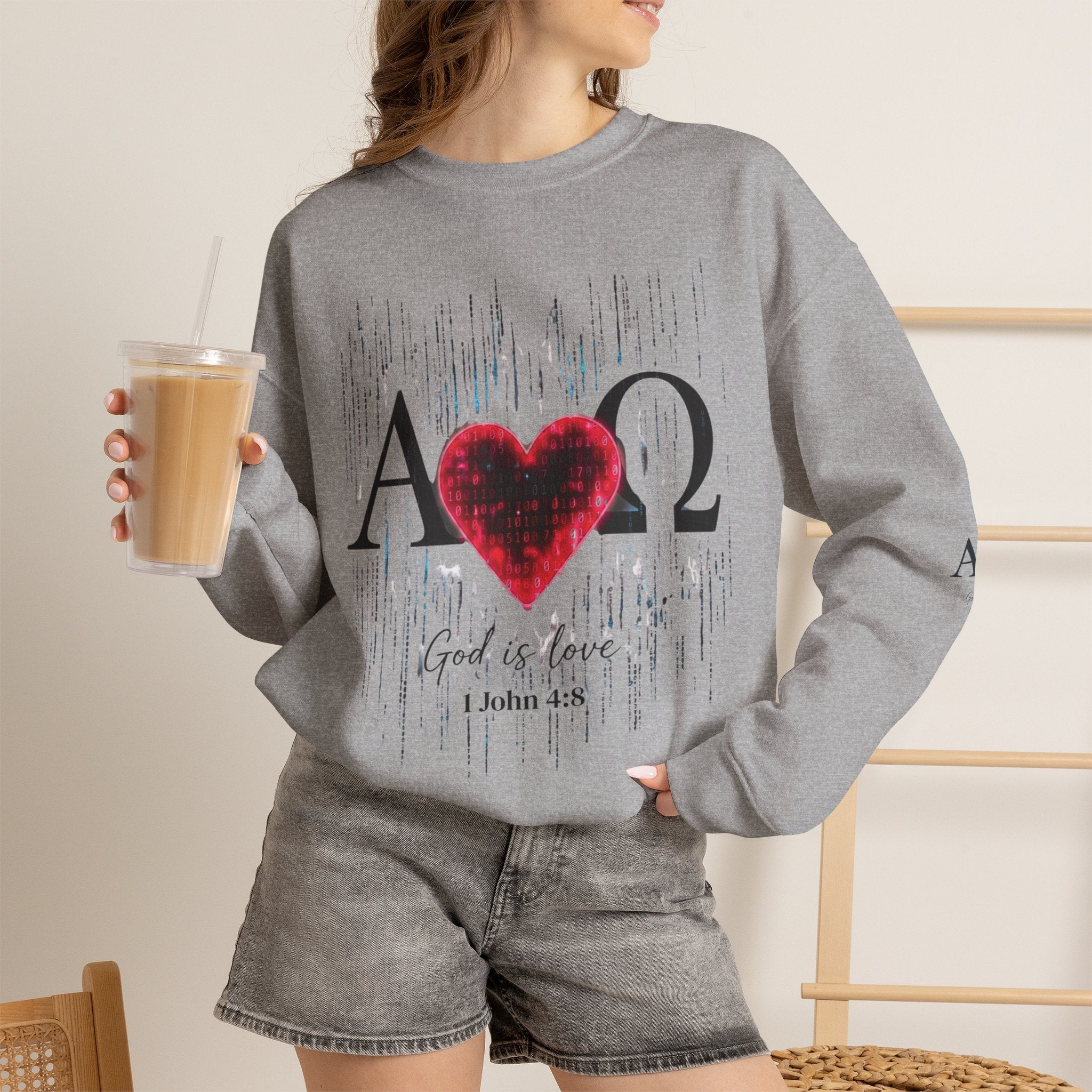 Alpha Omega Heart Sweatshirt ROMANEUM
