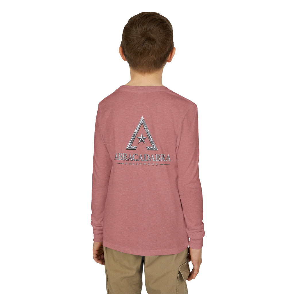 Youth Long Sleeve Tee — 'Abracadabra' Sparkle Magic Graphic
