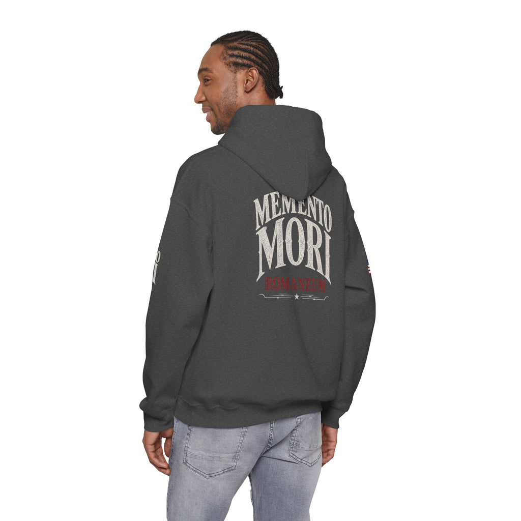 Memento Mori Hoodie — Romaneum Skull Graphic Pullover