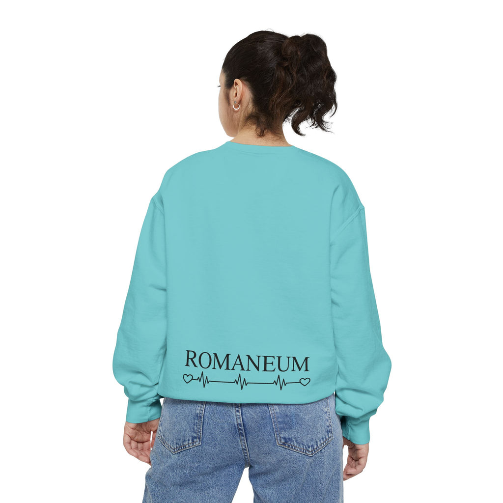 Alpha Omega Heart design sweatshirt | God is Love 1 John 4:8 RomanEum