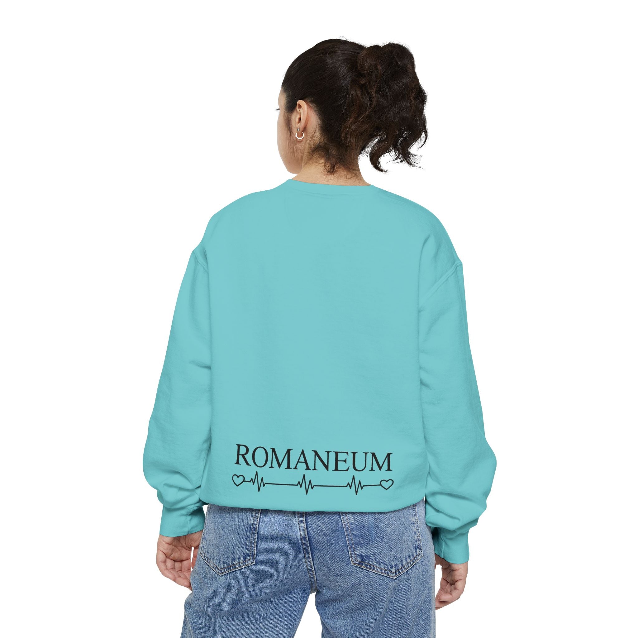 Alpha Omega Heart design sweatshirt | God is Love 1 John 4:8 RomanEum