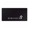 Romaneum Black Gaming Desk Mat — Large Mouse Pad with Minimal Logo