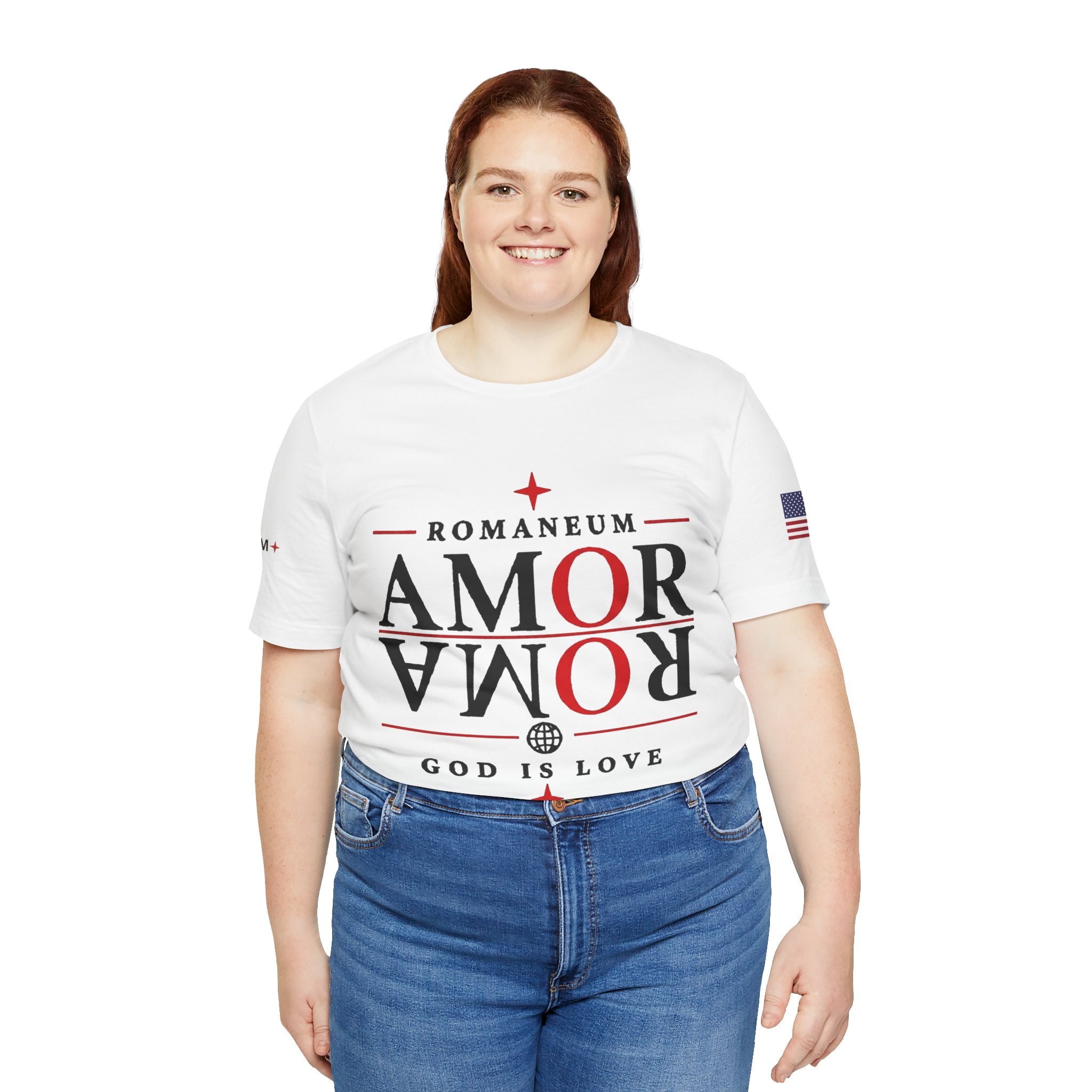Romaneum 'AMOR/ROMA' God Is Love Graphic Tee