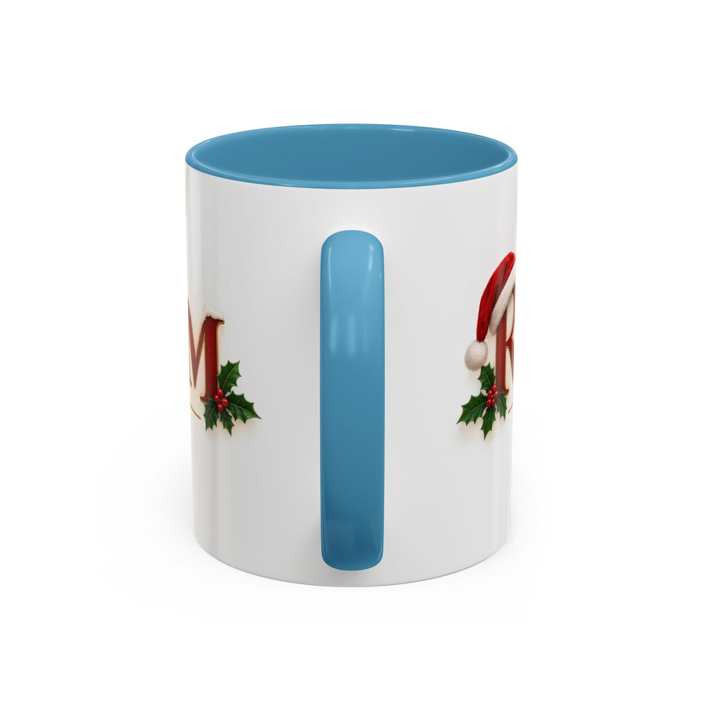 Christmas Accent Coffee Mug - Festive Garland & Bow Holiday Drinkware (11/15oz)