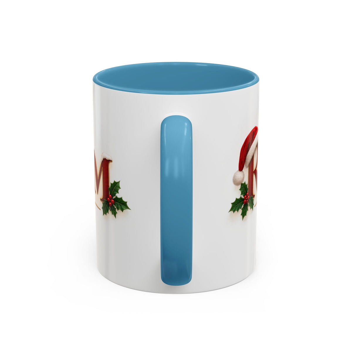 Christmas Accent Coffee Mug - Festive Garland & Bow Holiday Drinkware (11/15oz)