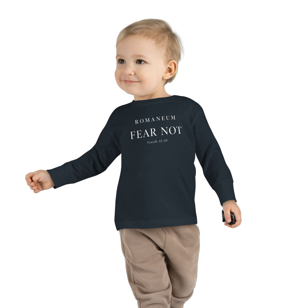 Toddler Long Sleeve Tee — 'Fear Not' Minimal Tee