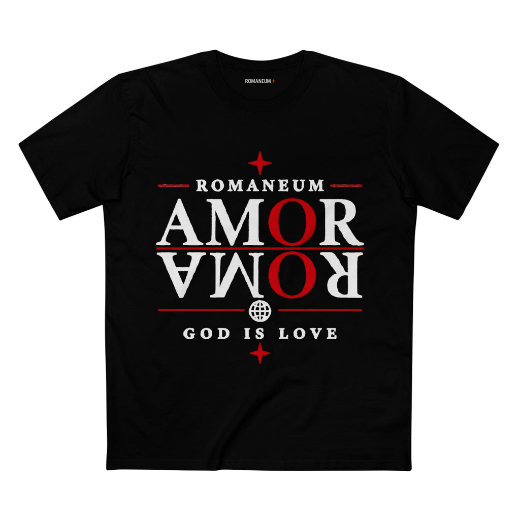 Romaneum AMOR/ROMA Tee — God Is Love Christian T‑Shirt