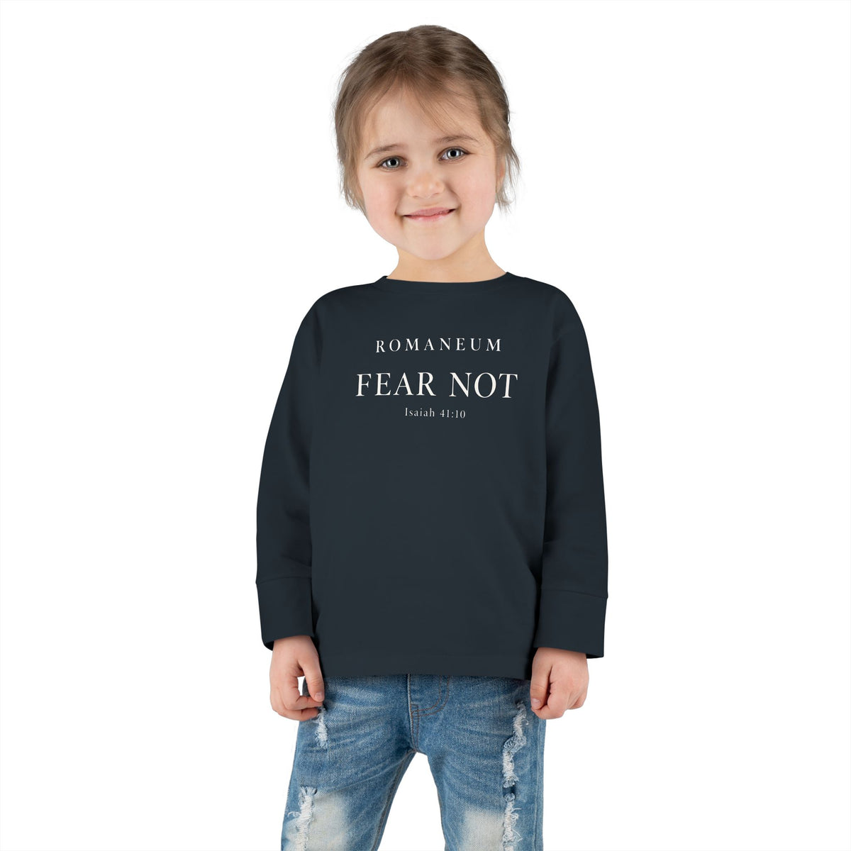 Toddler Long Sleeve Tee — 'Fear Not' Minimal Tee