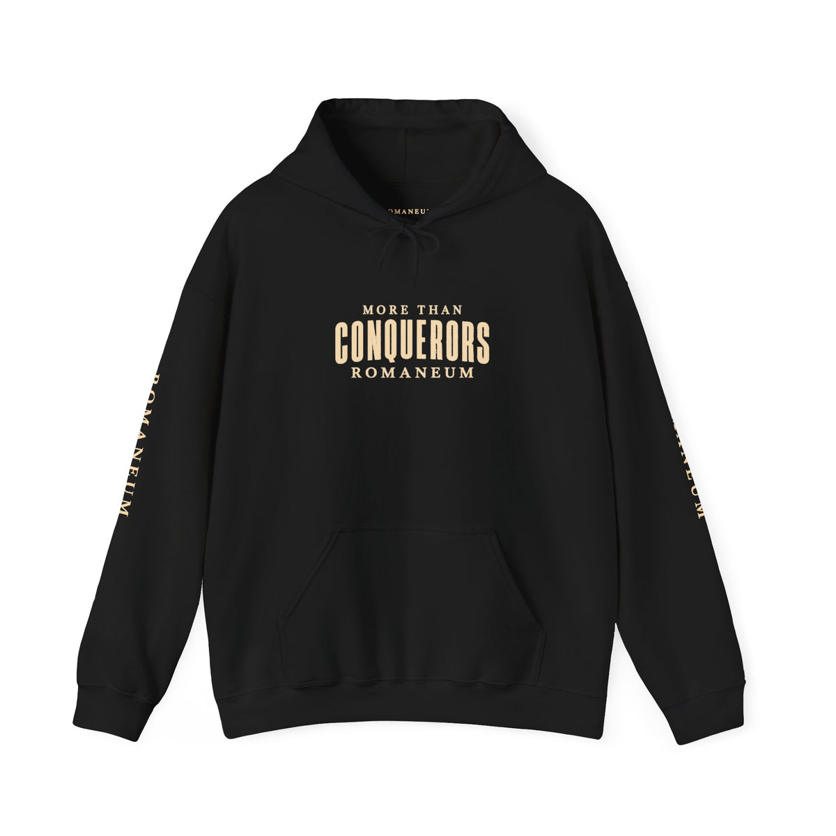 Conquerors Romaneum Hoodie — "More Than Conquerors" Sweatshirt