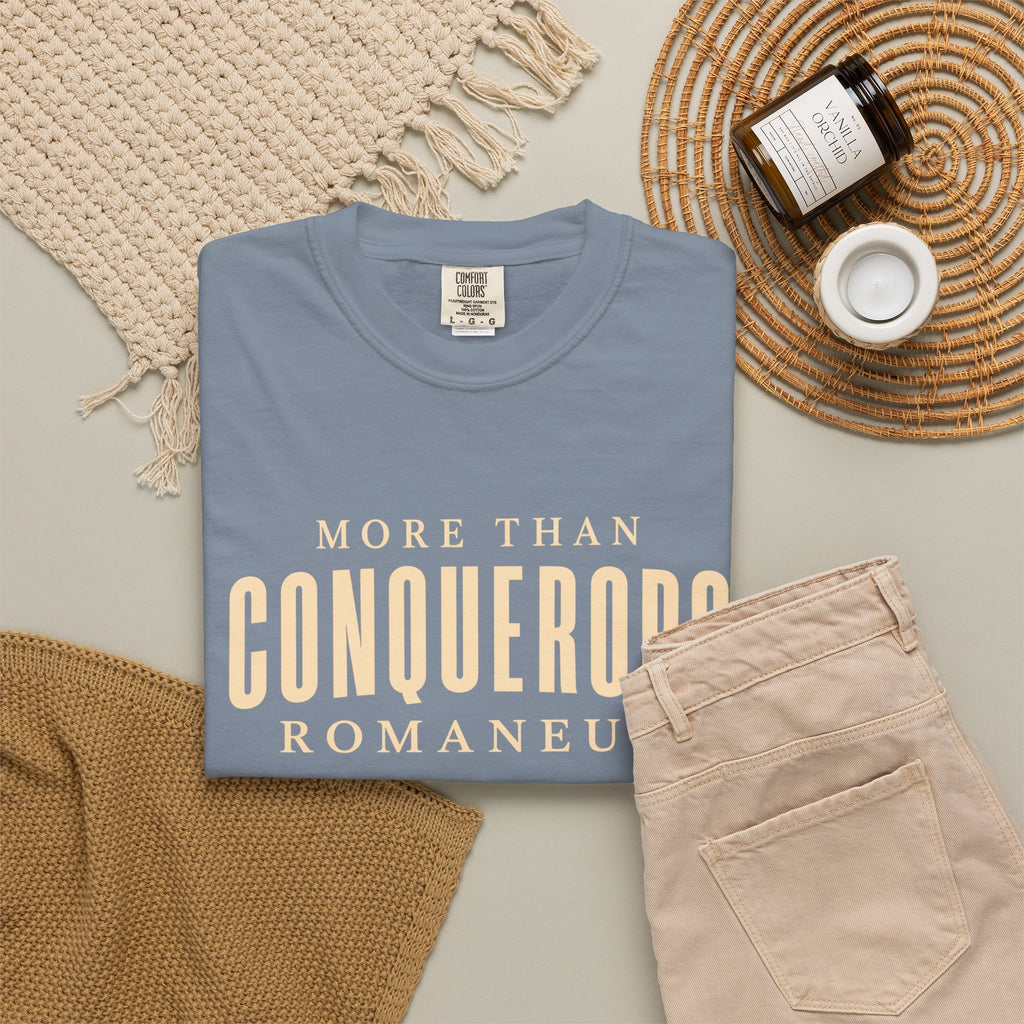 More Than Conquerors T-Shirt — "Romaneum" Graphic Tee