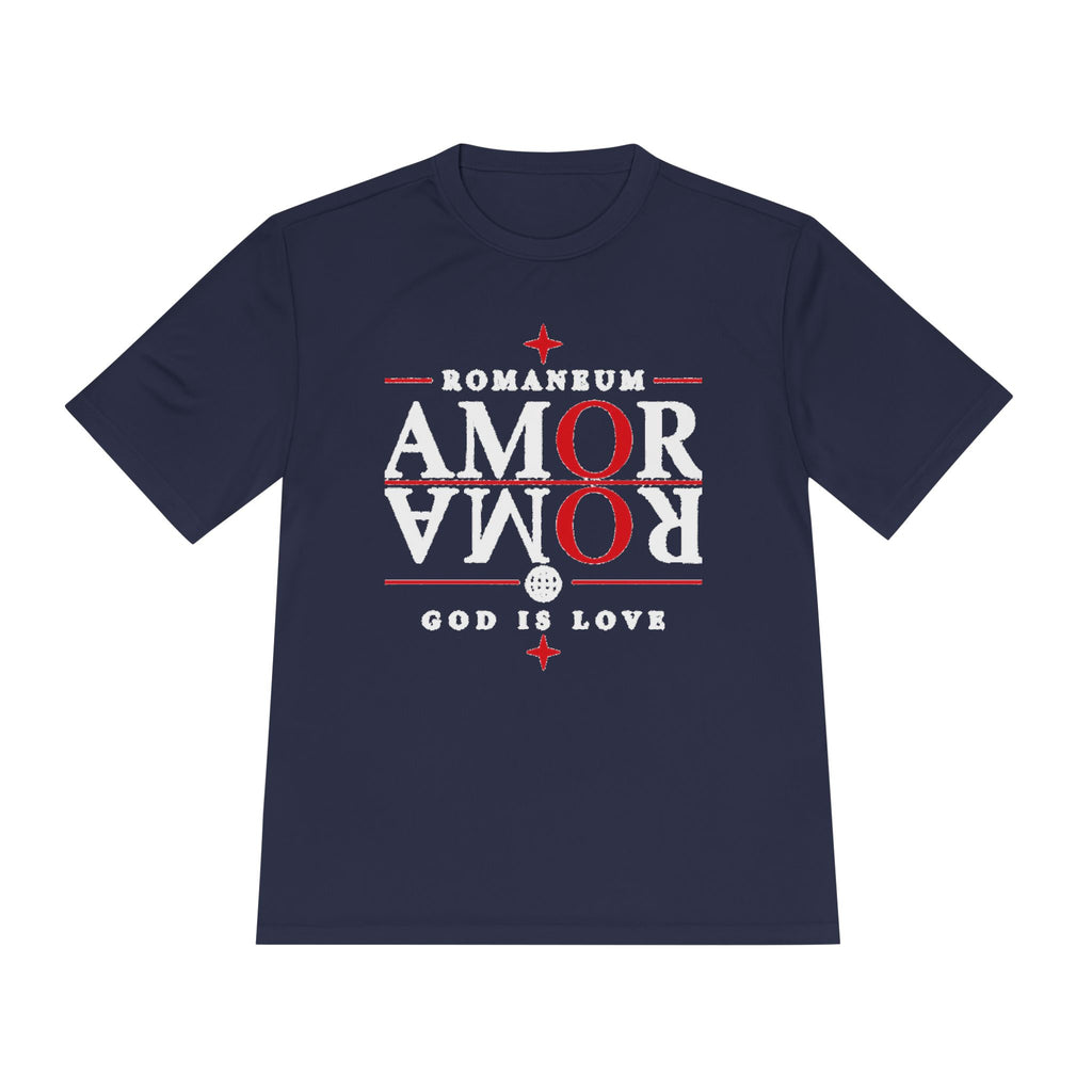 Romaneum AMOR Reversible Graphic Tee — "God Is Love" Christian Scripture Shirt